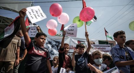 Anak-anak di Gaza Tuntut Pembebasan Teman-temannya yang di Penjara Israel