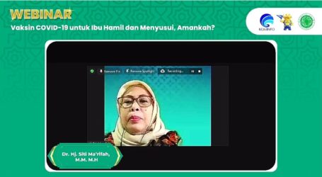 Dr Siti Marifah Maruf Amin: Ibu Hamil Tidak Perlu Takut Vaksin
