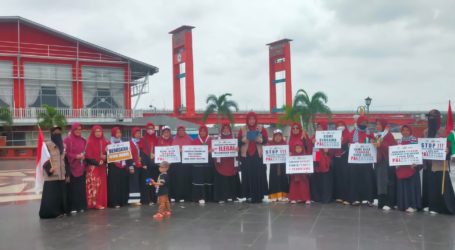Muslimah Palembang Gandeng AWG Biro Sumsel Gelar Aksi Damai Tahanan Palestina