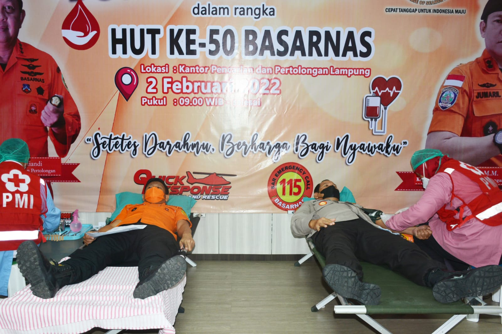 Basarnas Sambut Hut Emas Ke 50 Dengan Donor Darah