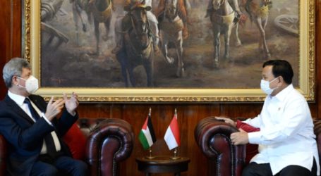 Menhan Prabowo Terima Kunjungan Kehormatan Dubes Palestina Zuhair Al Shun
