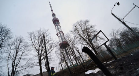 Serangan Rusia Hantam Menara TV Kiev, Mematikan Siaran Nasional