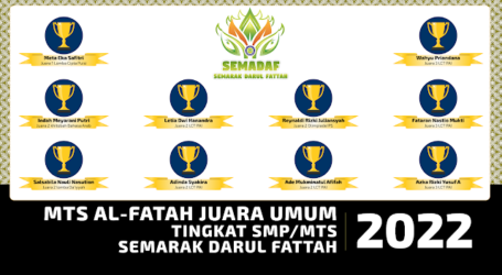 MTs Ponpes Al-Fatah Lampung Juara Umum Kompetisi SEMADAF