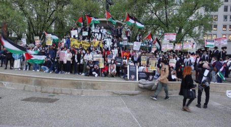 Demonstrasi di New York Kutuk Agresi Israel di Palestina