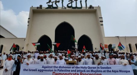 Masyarakat Bangladesh Unjuk Rasa Protes Pembakaran Al-Quran dan Agresi Israel