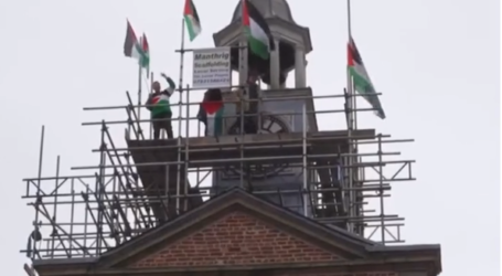 Aktivis Kemanusiaan Inggris Kibarkan Bendera Palestina di Atas Gedung Balai Kota