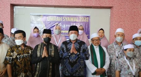 Gubernur Sumsel Lepas Jamaah Umrah di Bandara SMB II Palembang