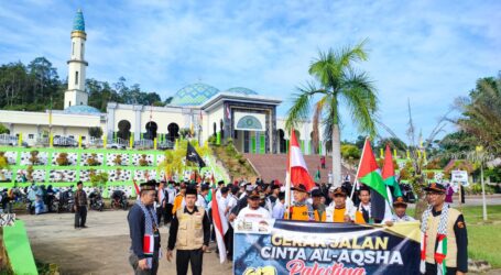 AWG Biro Jambi Adakan Gerak Jalan Cinta Al-Aqsa dan Palestina