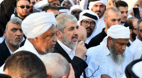 Meshaal Saat Pemakaman Syaikh Al-Qaradhawi : Al-Aqsa dan Palestina Adalah Pikirannya
