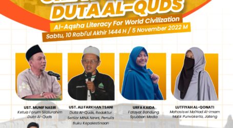 Forum Silaturrahim Duta Al-Quds Selenggarakan Webinar Literasi Al-Aqsa
