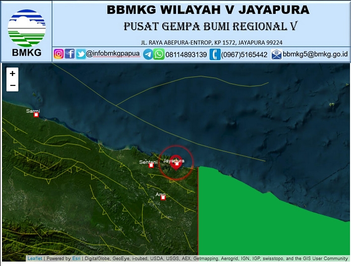 Bmkg Catat Ada 145 Kali Gempa Susulan Di Jayapura