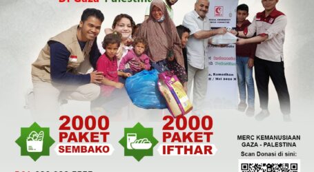 MER-C Semarakkan Ramadhan di Gaza Lewat Program Tebar 2000 Paket Berbuka dan Sembako