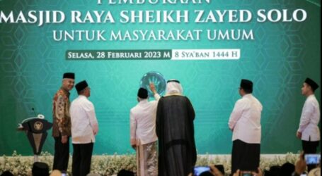 Wapres Ma’ruf Amin Resmikan Penggunaan Masjid Raya Syekh Zayed Solo