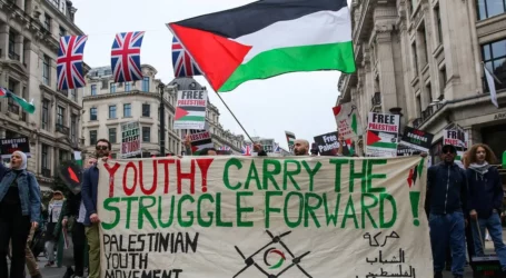 Aksi Damai Solidaritas Palestina di London Tandai Peringatan 75 Tahun Tragedi Nakba