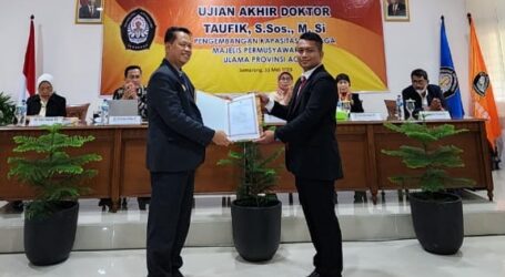 Dosen FISIP UIN Ar-Raniry Banda Aceh Ikuti Sidang Disertasi ‘MPU Aceh Perlu Dukungan’