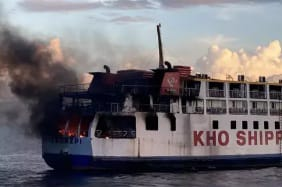 Kapal Feri Filipina Mengangkut 120 Penumpang dan Awak Kapal Terbakar di Perairan Panglao