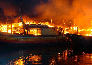 Kebakaran di Pelabuhan Jongor, Tegal, Tidak ada Korban Jiwa