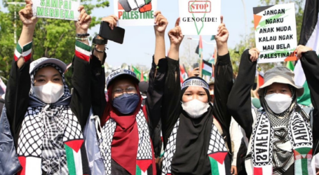 Massa Aksi Bela Palestina di Depan Kedubes AS Tuntut Hentikan Genosida