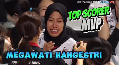 Megawati Atlet Voli  Indonesia di Liga Korea Selatan Pakai Jilbab