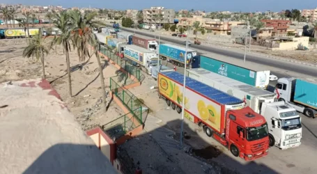 Ratusan Truk Bantuan Tunggu Masuk di Perbatasan Rafah