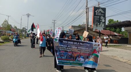 Masyarakat Jambi Ikut Aksi Damai Bela Palestina di Rimbo Bujang