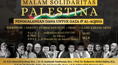 MUI Gelar Malam Solidaritas Penggalangan Dana untuk Palestina