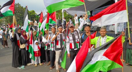 Konsisten Dukung Palestina, Majelis Syubban Jama’ah Muslimin Ikuti Aksi di Tasikmalaya