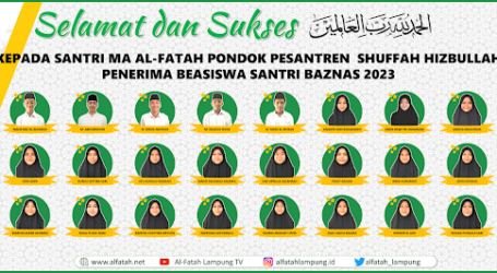 30 Santri Al-Fatah Lampung Raih Beasiswa Baznas