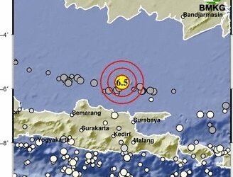 Gempa Berkekuatan M 6,5 Guncang Pesisir Utara Pulau Jawa  