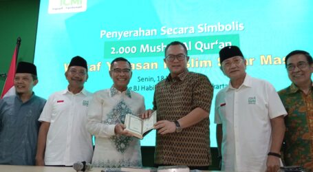 Sambut Ramadhan, ICMI dan Yayasan Muslim Sinar Mas Kerjasama Distribusikan Ribuan Mushaf Al-Quran