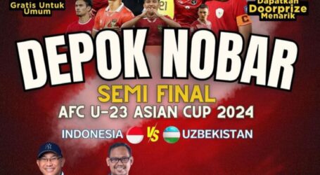 Depok Gelar Nobar Semifinal Piala Asia U-23 Indonesia Vs Uzbekistan