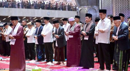 Presiden dan Wapres RI Shalat Idul Fitri 1445 Hijriah di Masjid Istiqlal