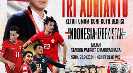 Warga Bekasi Adakan Nobar Timnas Indonesia vs Uzbekistan U23