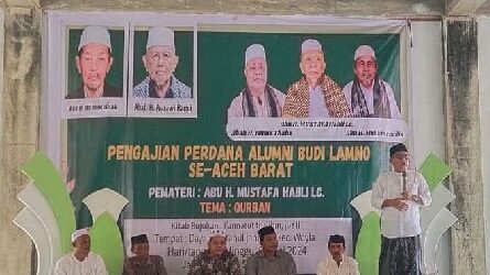 Pengajian Perdana Alumni Dayah BUDI Lamno Se-Aceh Barat Bahas Masalah Kurban