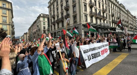 Ribuan Warga Jenewa Gelar Aksi Dukung Palestina