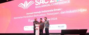 Wakil Presiden (Wapres) K.H. Ma’ruf Amin saat membuka Konferensi Tahunan SDGs ke-7 atau SDGs Annual Conference/SAC ke-7 di Jakarta, Senin (07/10/2024). (Foto: BPMI Setwapres)