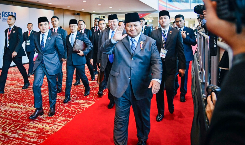 Presiden RI Prabowo Subianto pada Konferensi Tingkat Tinggi (KTT) ke-46 ASEAN di Malaysia, Senin (26/5/2025) (foto: BPMI Setpres).