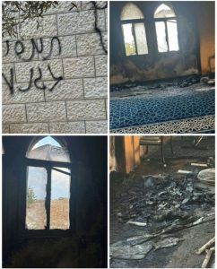 pembakaran sebuah masjid di wilayah utara Tepi Barat (foto: PIC)