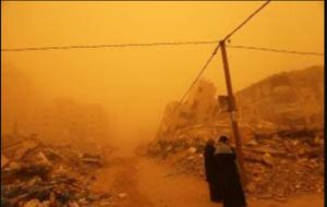 Badai Pasir di Gaza (foto: MEMO)