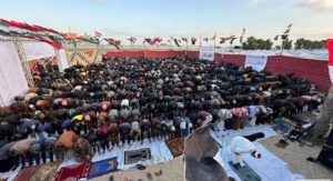 Puluhan ribu warga Palestina melaksanakan salat Idul Fitri di seluruh Jalur Gaza pada Jumat (20/3/2026). (Foto; PIC)