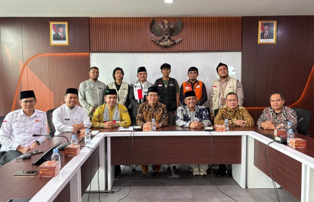 audiensi Direktorat Pemberdayaan Zakat dan Wakaf Kemenag bersama perwakilan Global Sumud Flotilla, Global Peace Convoy Indonesia (GPCI), serta sejumlah Lembaga Amil Zakat (LAZ) nasional di Jakarta (foto: Kemenag RI)