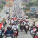Warga Pesantren Al-Fatah Lampung Gelar Konvoi Kendaraan Bela Palestina